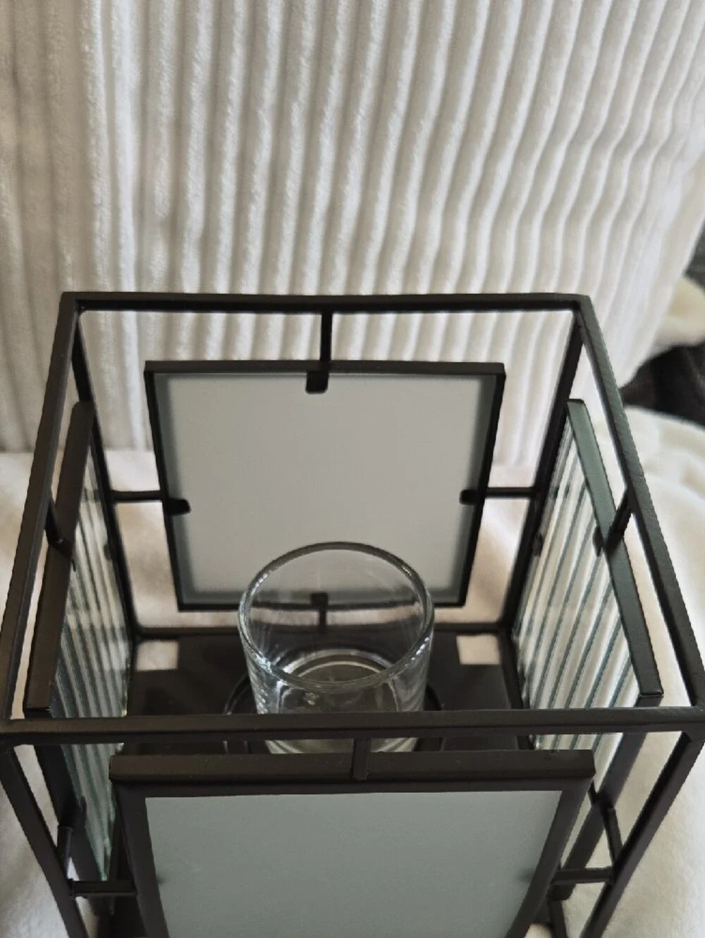 PartyLite Black and Clear Metal Glass Votive Lantern - Picture 5 of 6